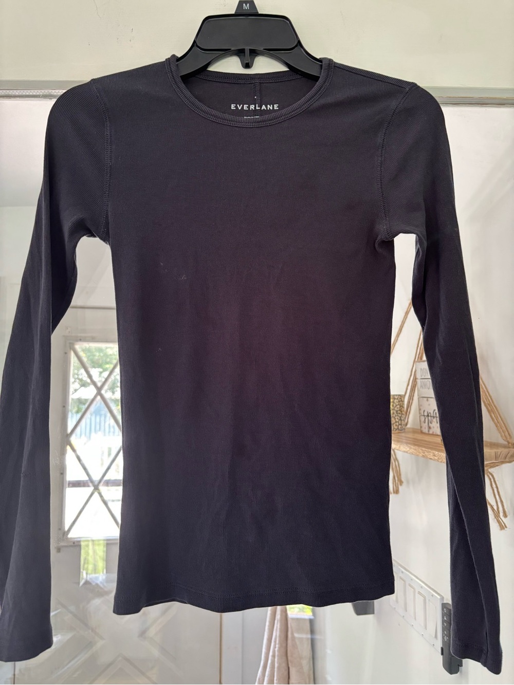 Everlane Black Long-Sleeve Crew Tee - Women's